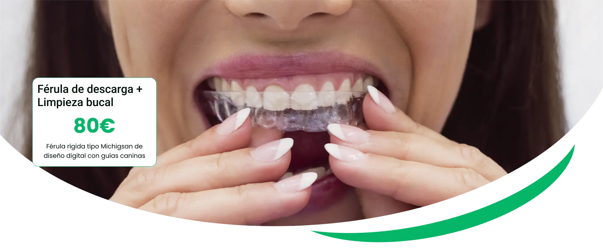 imagen ferula de descarga + limpieza bucal